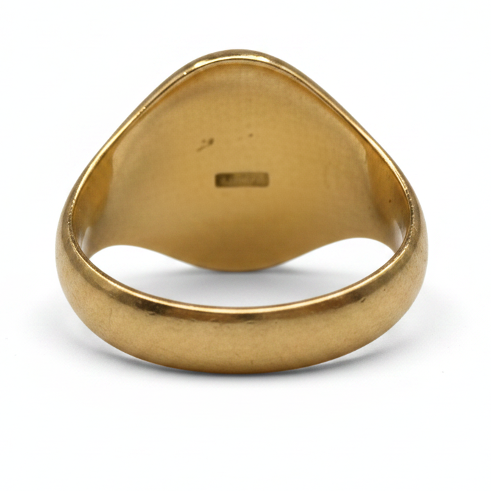 Edwardian 9ct Yellow Gold Oval Signet Ring