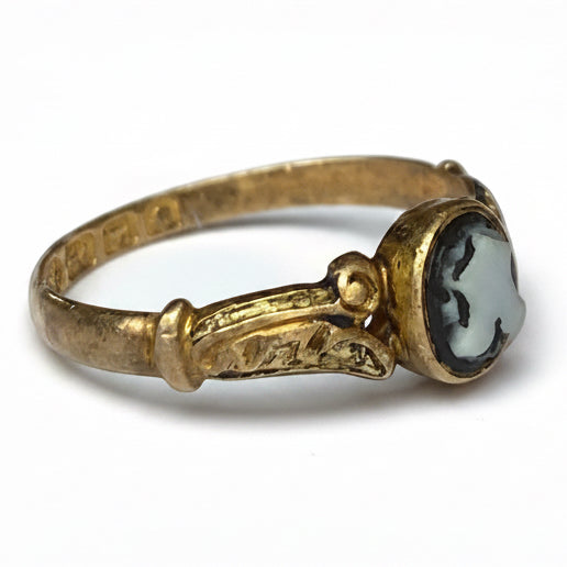 Victorian Sardonics Ring in 18ct Gold