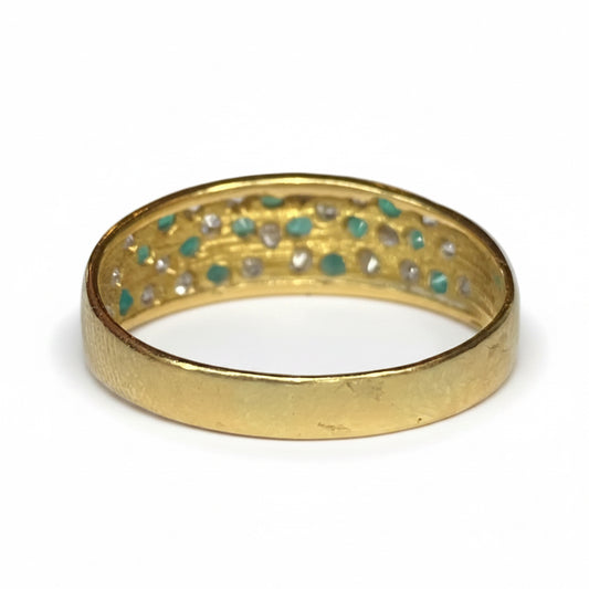 Vintage Tourmaline & Diamond Ring in 18ct Gold