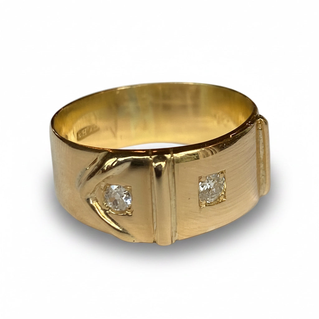 Edwardian Diamond Belt Ring in 18ct Gold