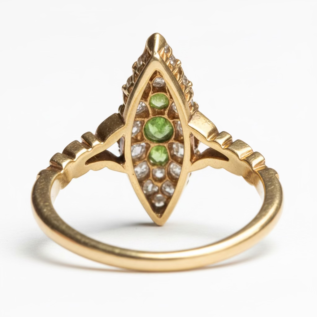 Victorian Demantoid Garnet & Diamond Ring