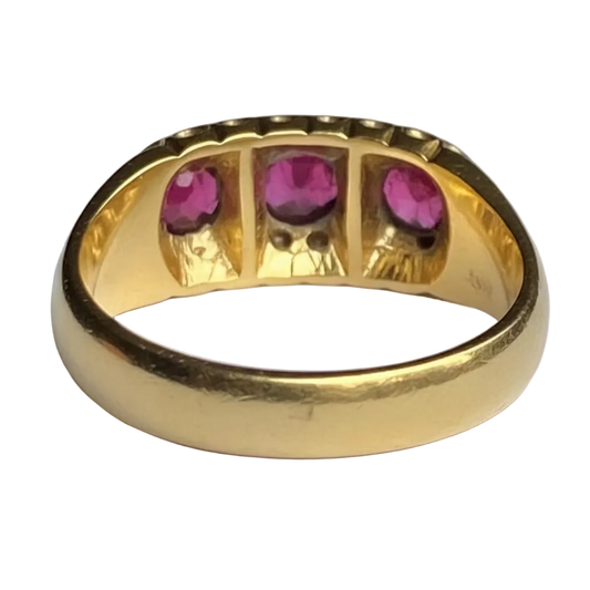 Victorian Ruby & Diamond Ring in 18ct Gold