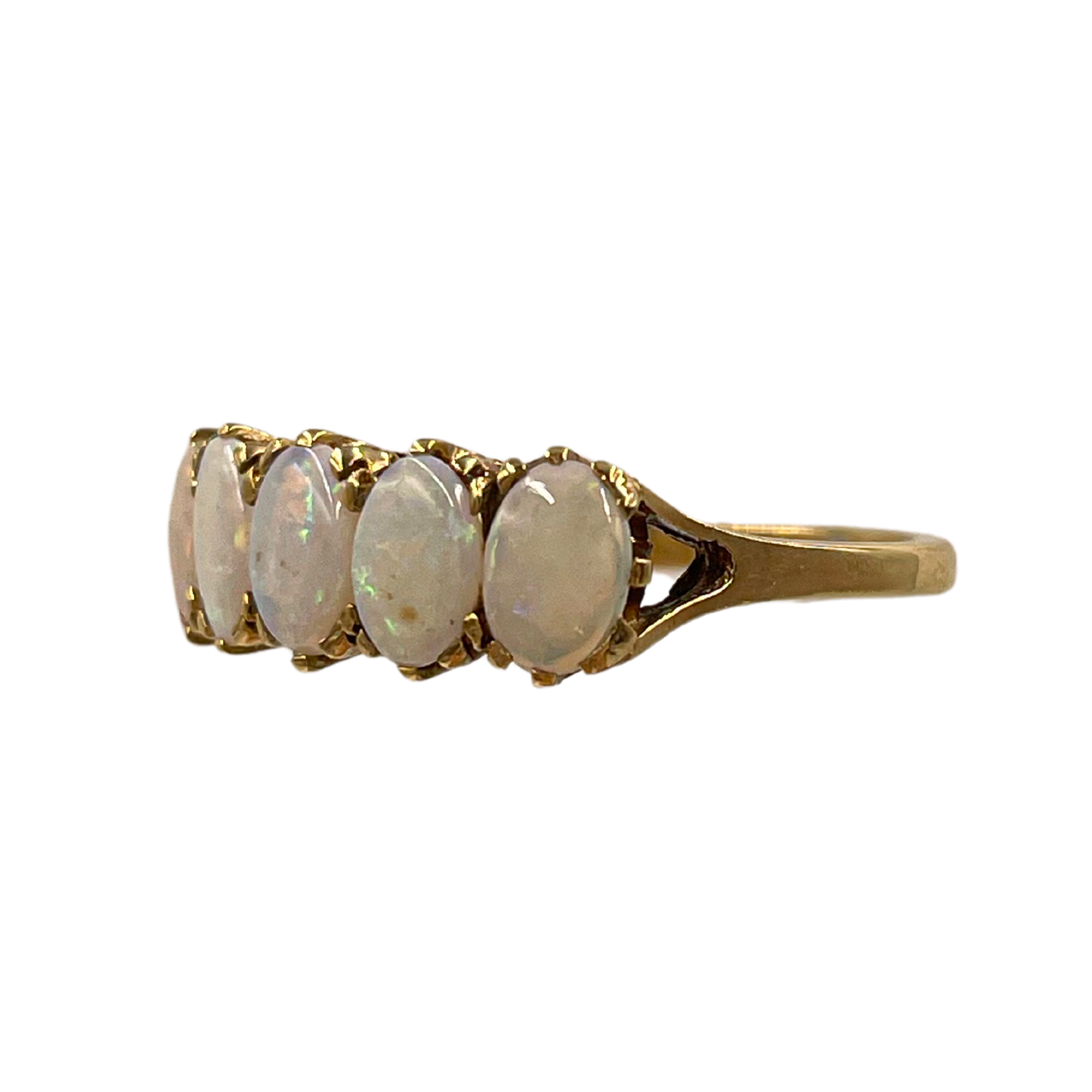 Antique 5-Stone Opal Ring set in 9ct Yellow Gold