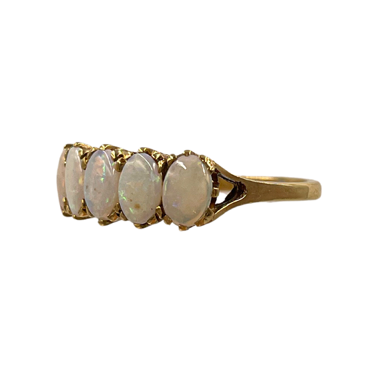 Antique 5-Stone Opal Ring set in 9ct Yellow Gold