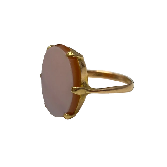 Victorian Agate Seal Ring in 9ct Yellow Gold