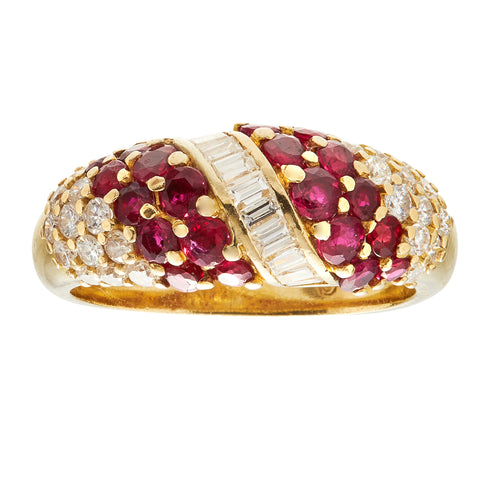 *New* Vintage Ruby and Diamond Ring, 18ct Yellow
