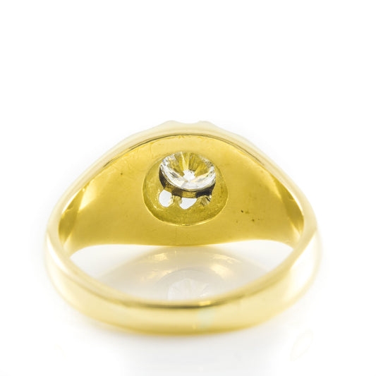 Gents Vintage Diamond Ring, 18ct yellow Gold