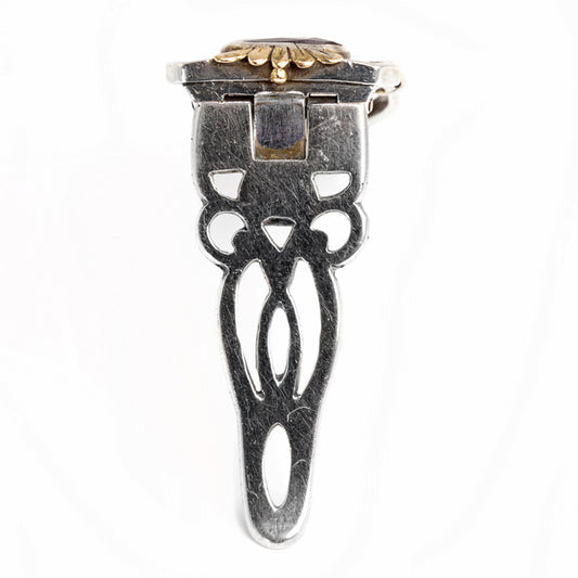 Dress clips Arts and Crafts Silver Garnet
