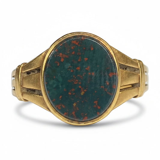 Victorian Bloodstone Ring in 18ct Gold