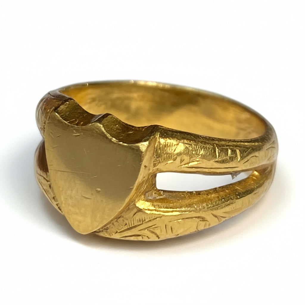 Victorian Shield Signet Ring in 22ct Gold