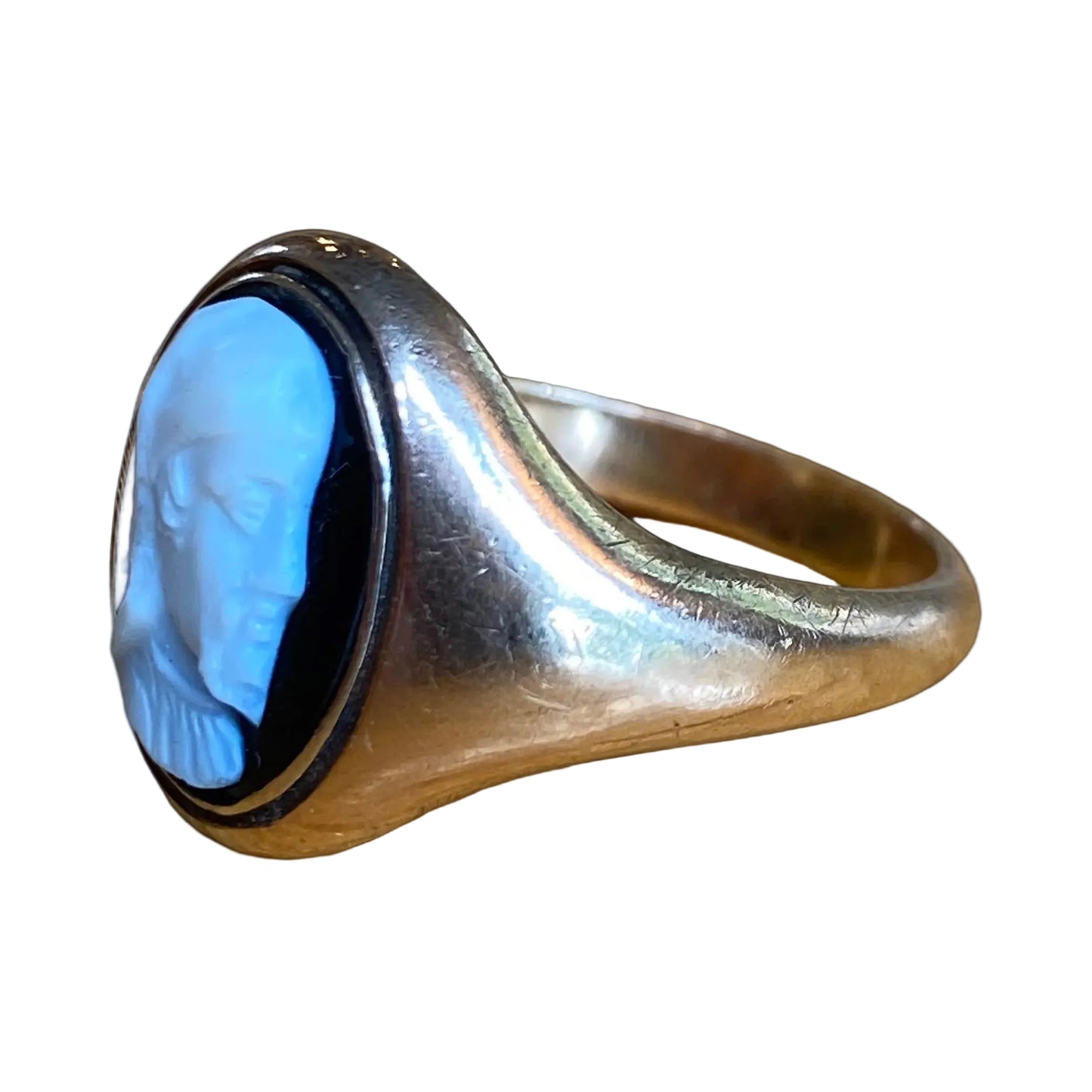 Victorian Hardstone Cameo Ring in 15ct Gold