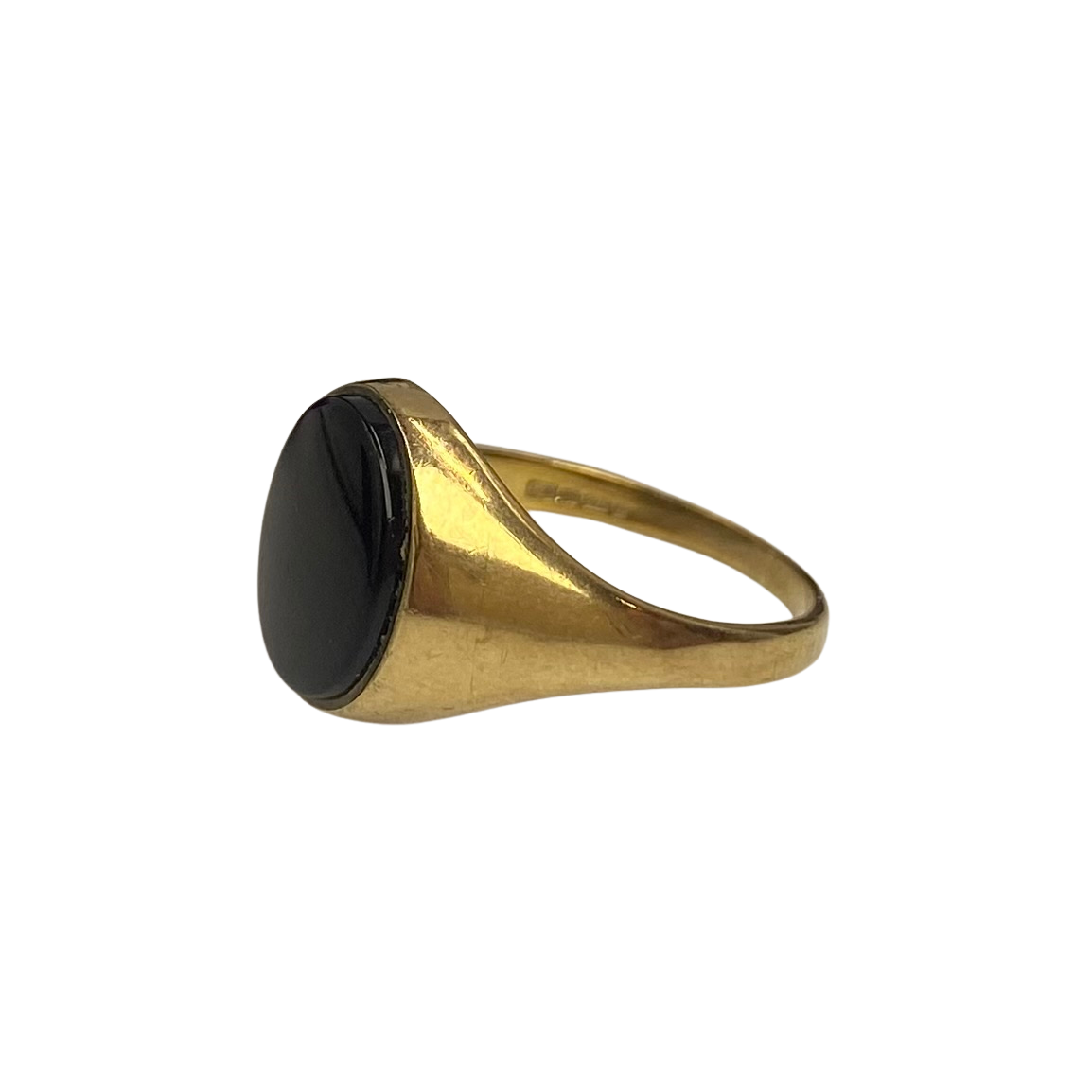 Vintage Onyx Signet Ring in 9ct Yellow Gold