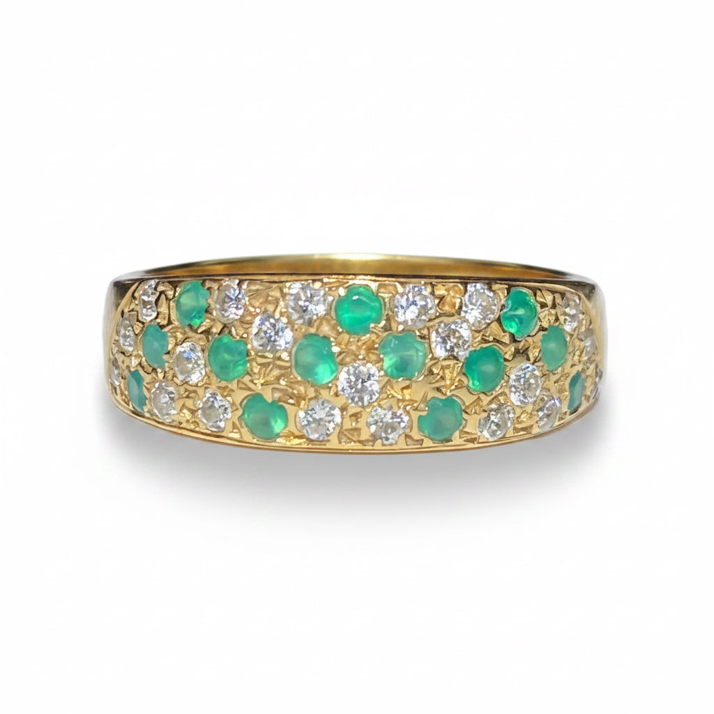 Vintage Tourmaline & Diamond Ring in 18ct Gold