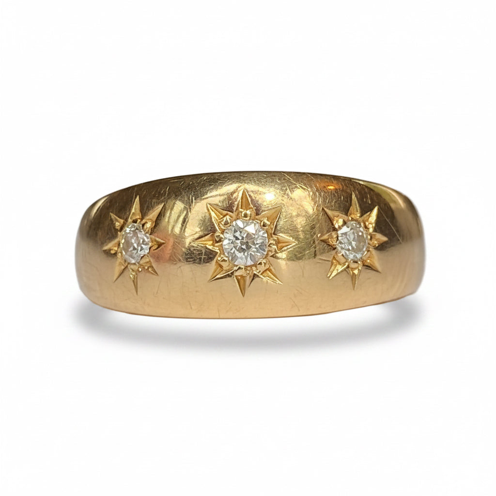 Victorian Diamond Gypsy Ring in 18ct Gold