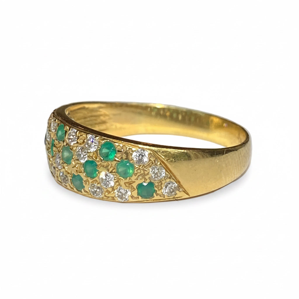 Vintage Tourmaline & Diamond Ring in 18ct Gold