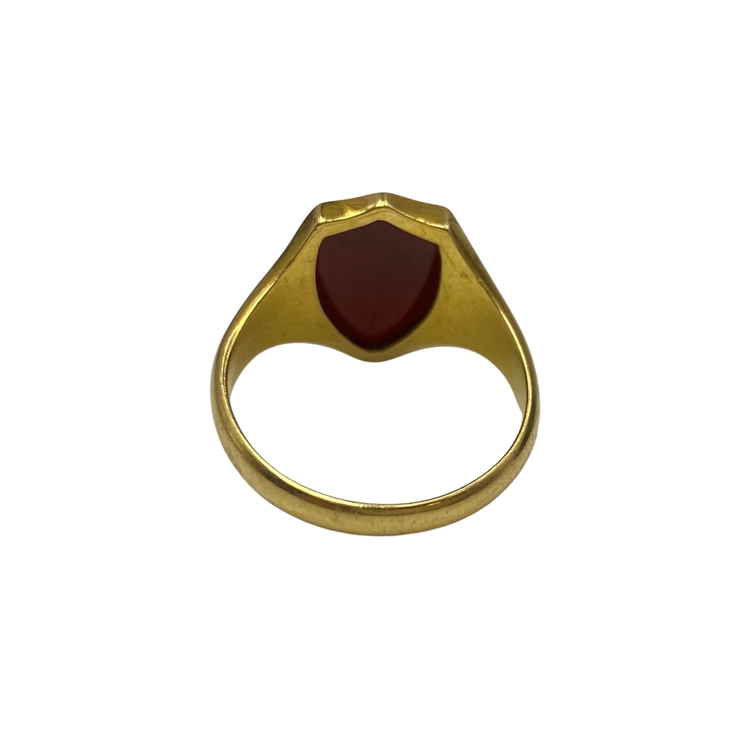 Victorian Shield Chalcedony Signet Ring in 18ct Yellow Gold