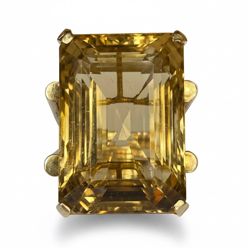 Vintage Citrine Ring in 14ct Gold