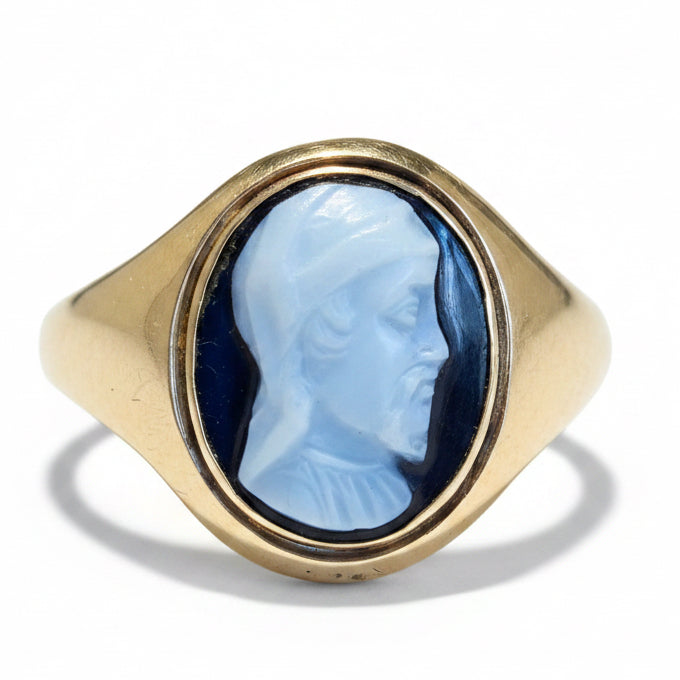 Victorian Hardstone Cameo Ring in 15ct Gold