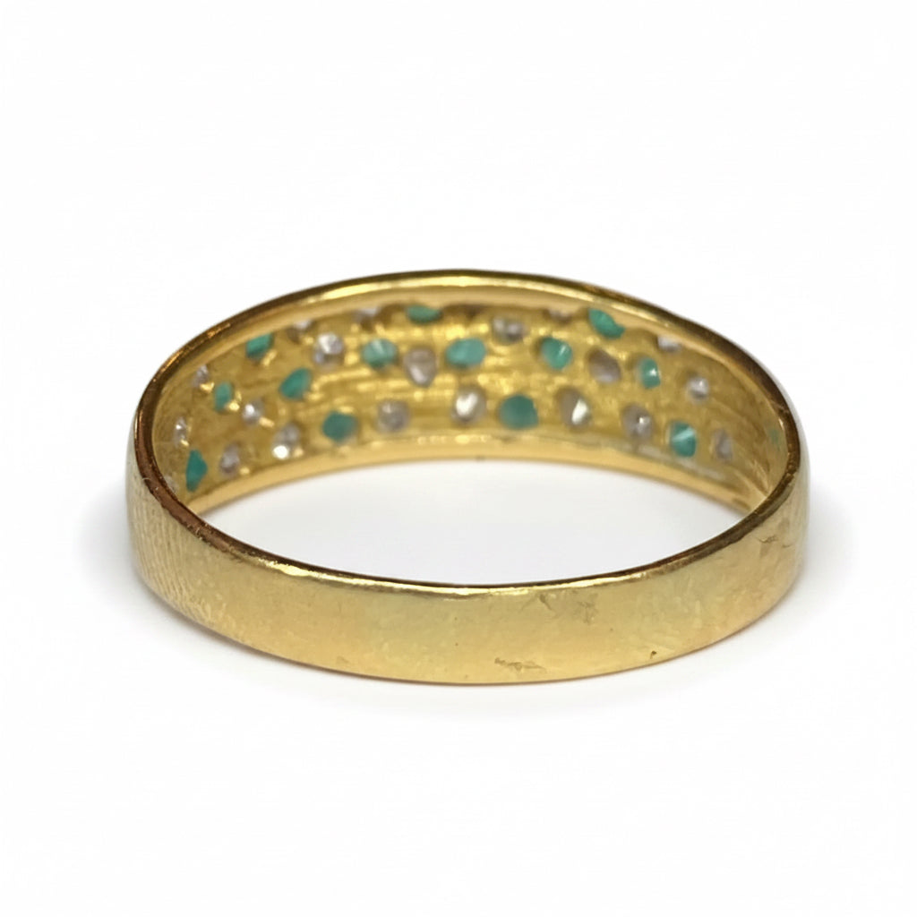 Vintage Tourmaline & Diamond Ring in 18ct Gold