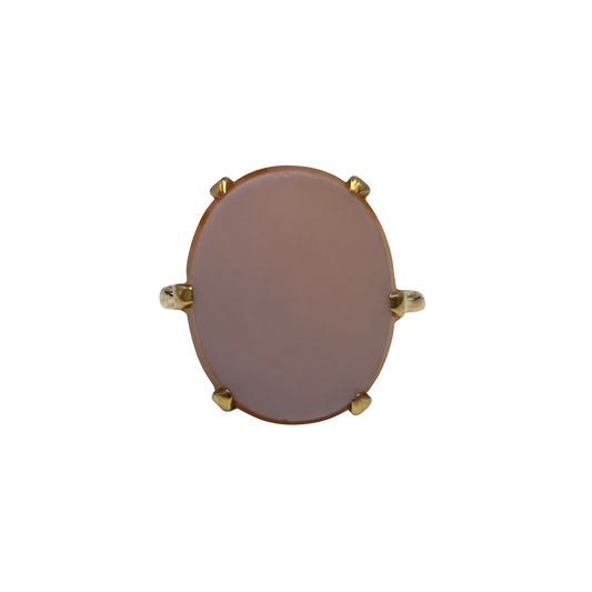 Victorian Agate Seal Ring in 9ct Yellow Gold