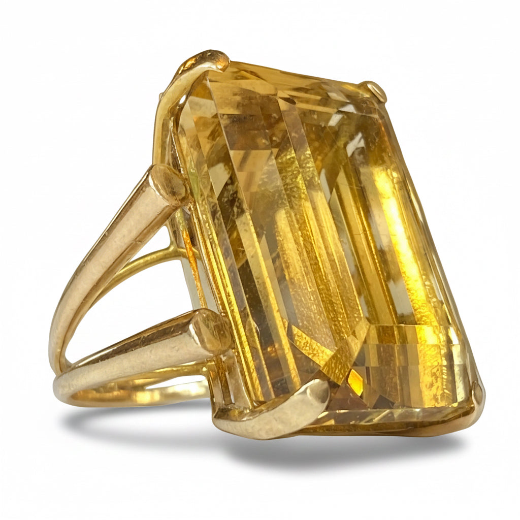 Vintage Citrine Ring in 14ct Gold