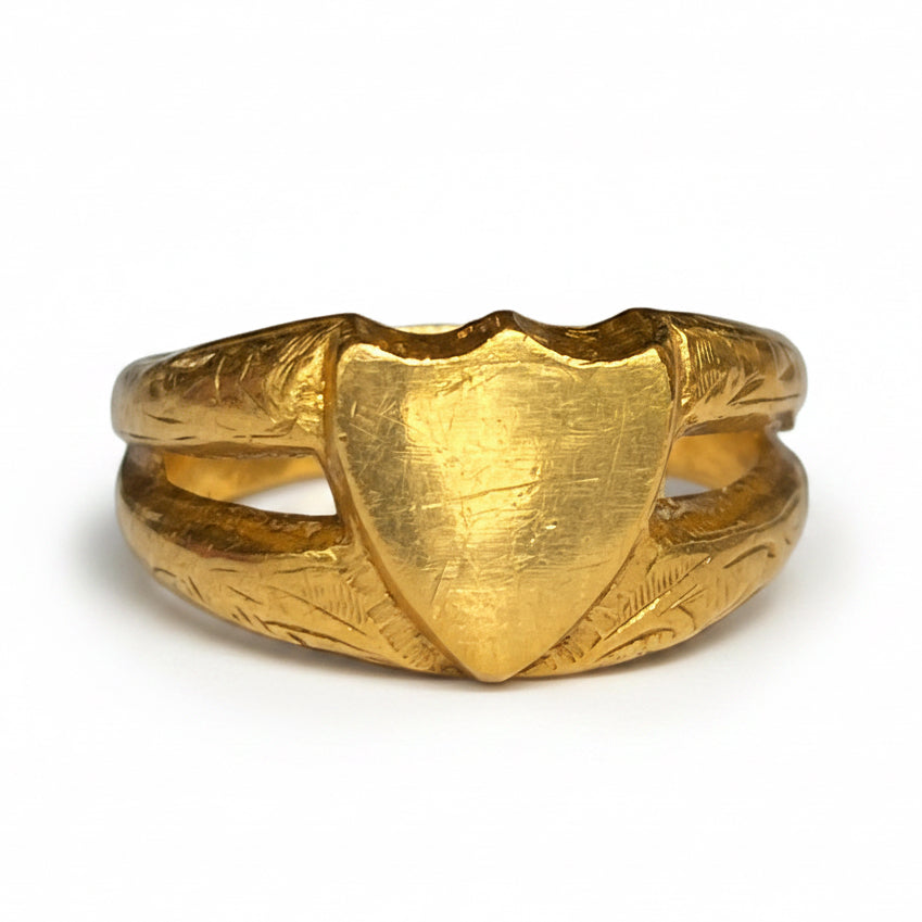 Victorian Shield Signet Ring in 22ct Gold