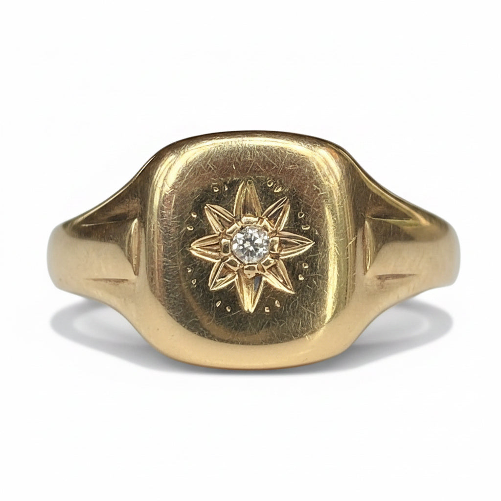 Art Deco Diamond Ring in 9ct Gold