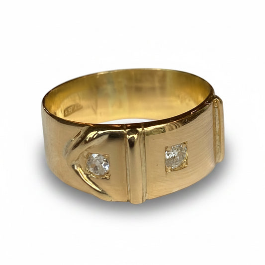 Edwardian Diamond Belt Ring in 18ct Gold