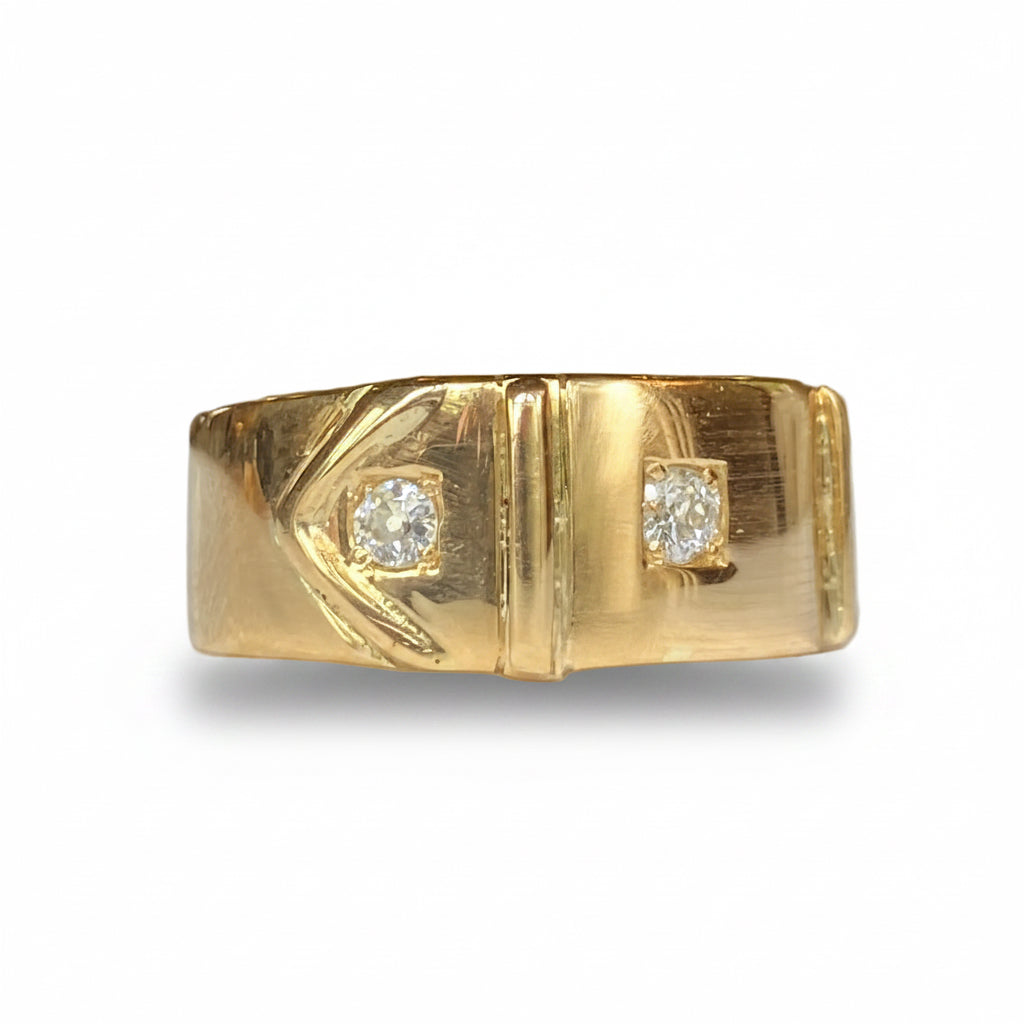 Edwardian Diamond Belt Ring in 18ct Gold