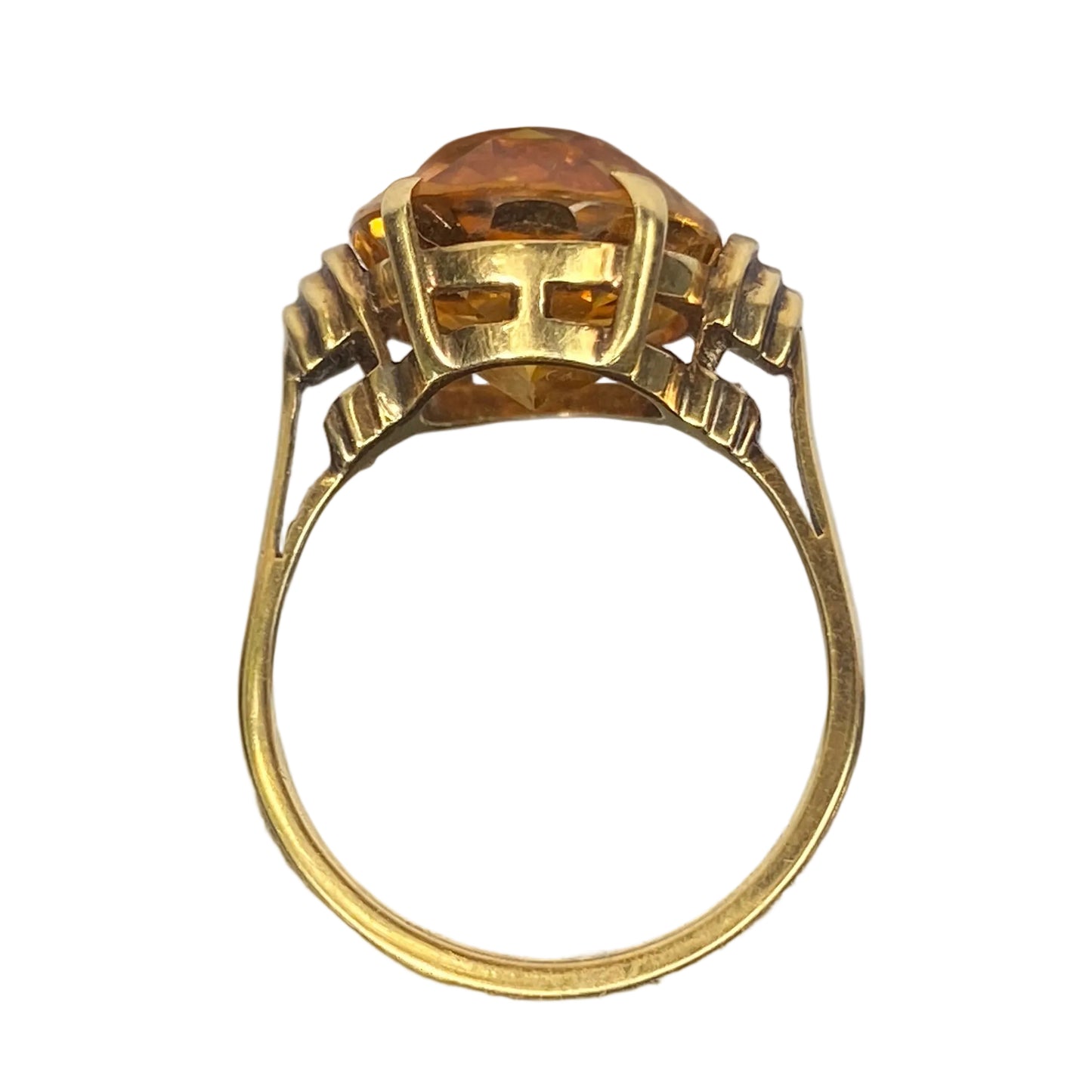 Art Deco Citrine Ring in 9ct Gold