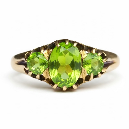 Victorian Peridot Ring in 18ct Gold
