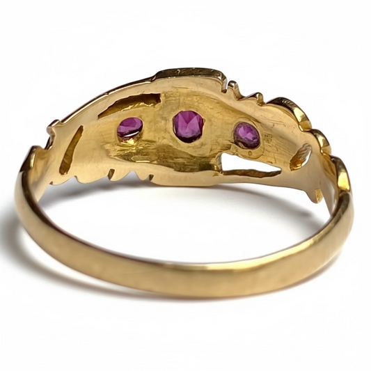 Edwardian Ruby & Diamond Ring in 18ct Gold
