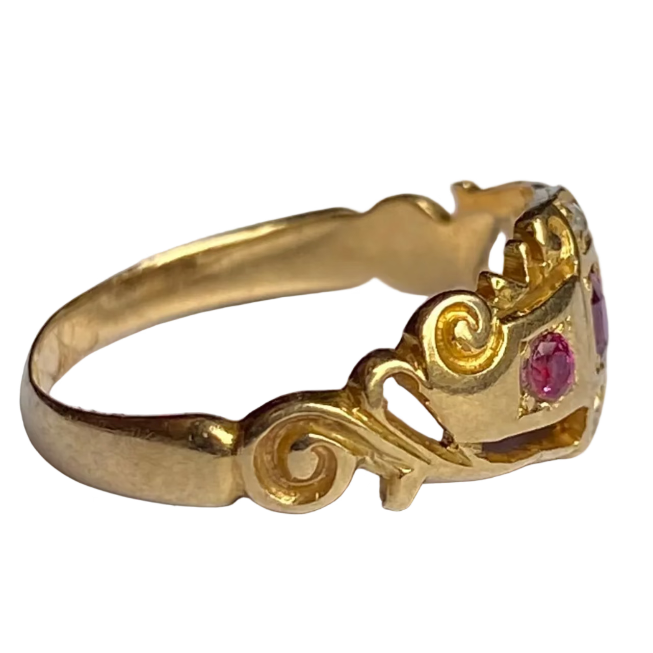 Edwardian Ruby & Diamond Ring in 18ct Gold