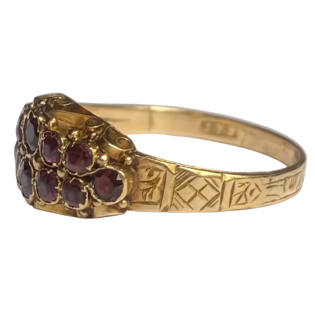 Victorian Garnet Ring in 15ct Gold