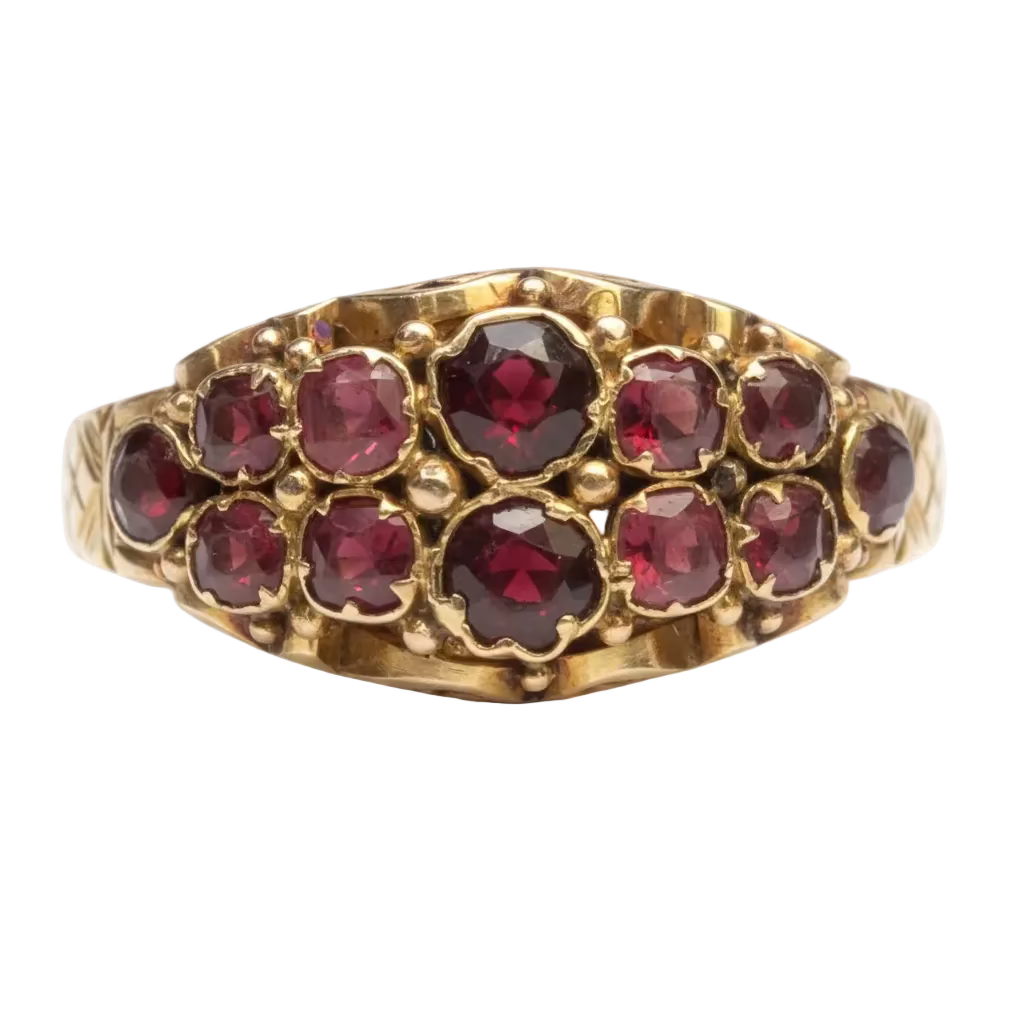 Victorian Garnet Ring in 15ct Gold