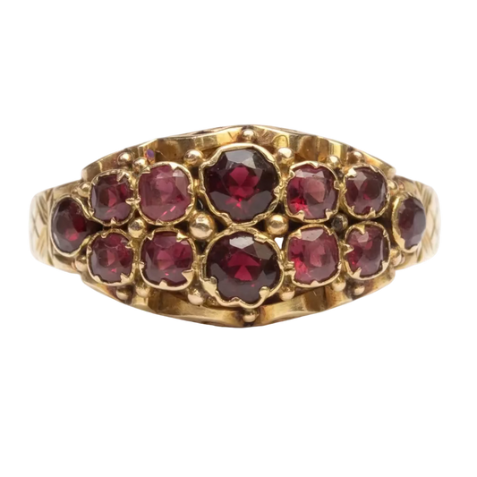 Victorian Garnet Ring in 15ct Gold