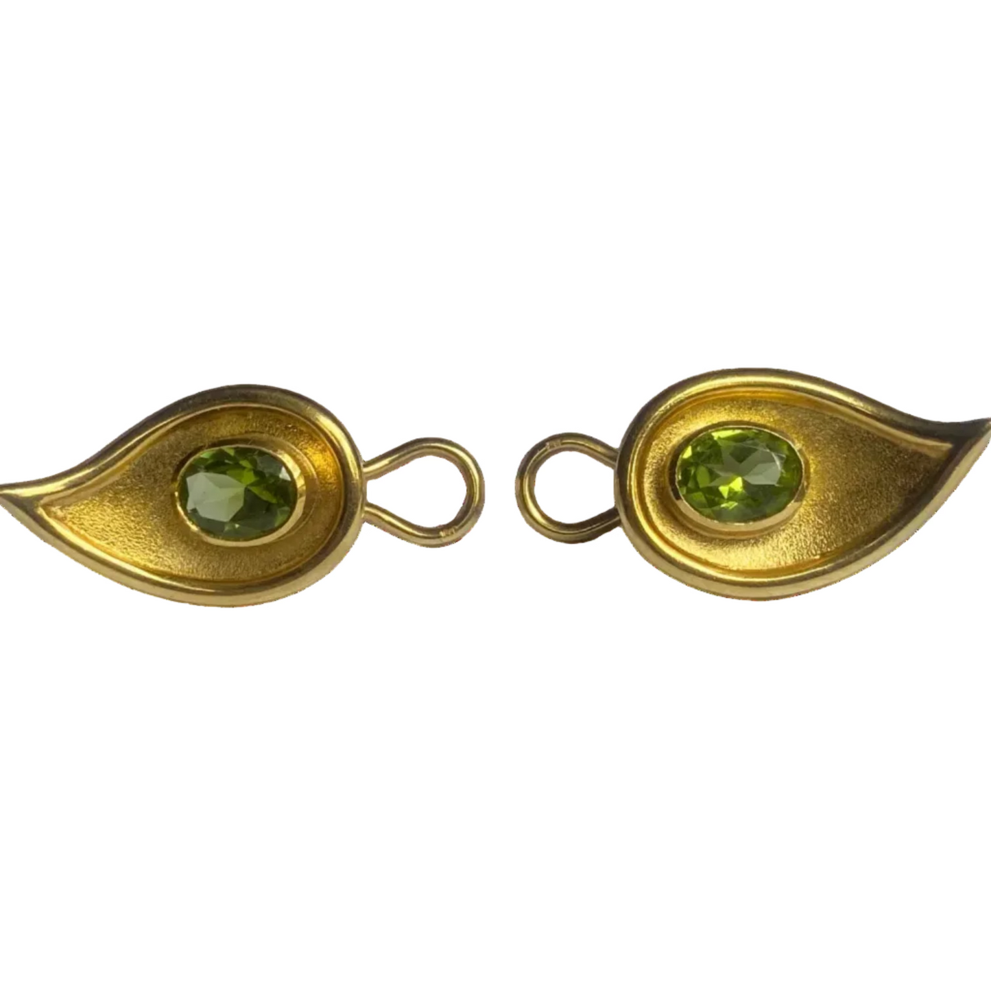 Vintage Peridot Earrings in 18ct Gold