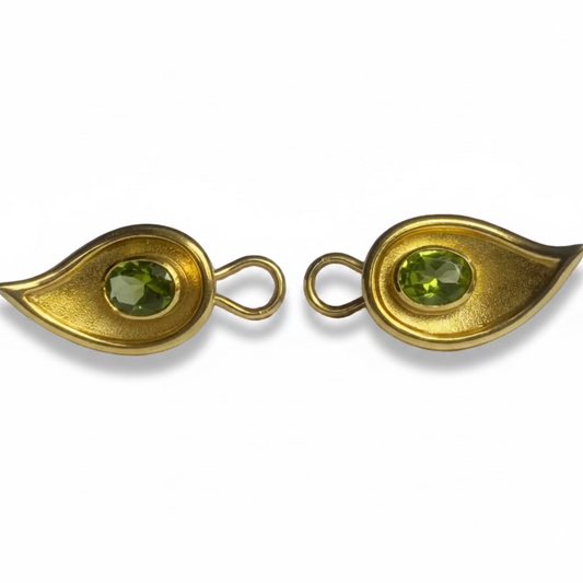 Vintage Peridot Earrings in 18ct Gold