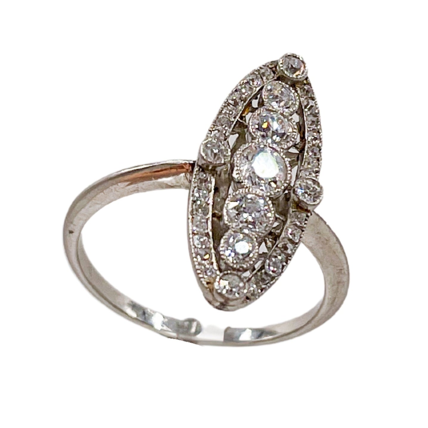 Art Deco Diamond Marquise Ring in Platinum