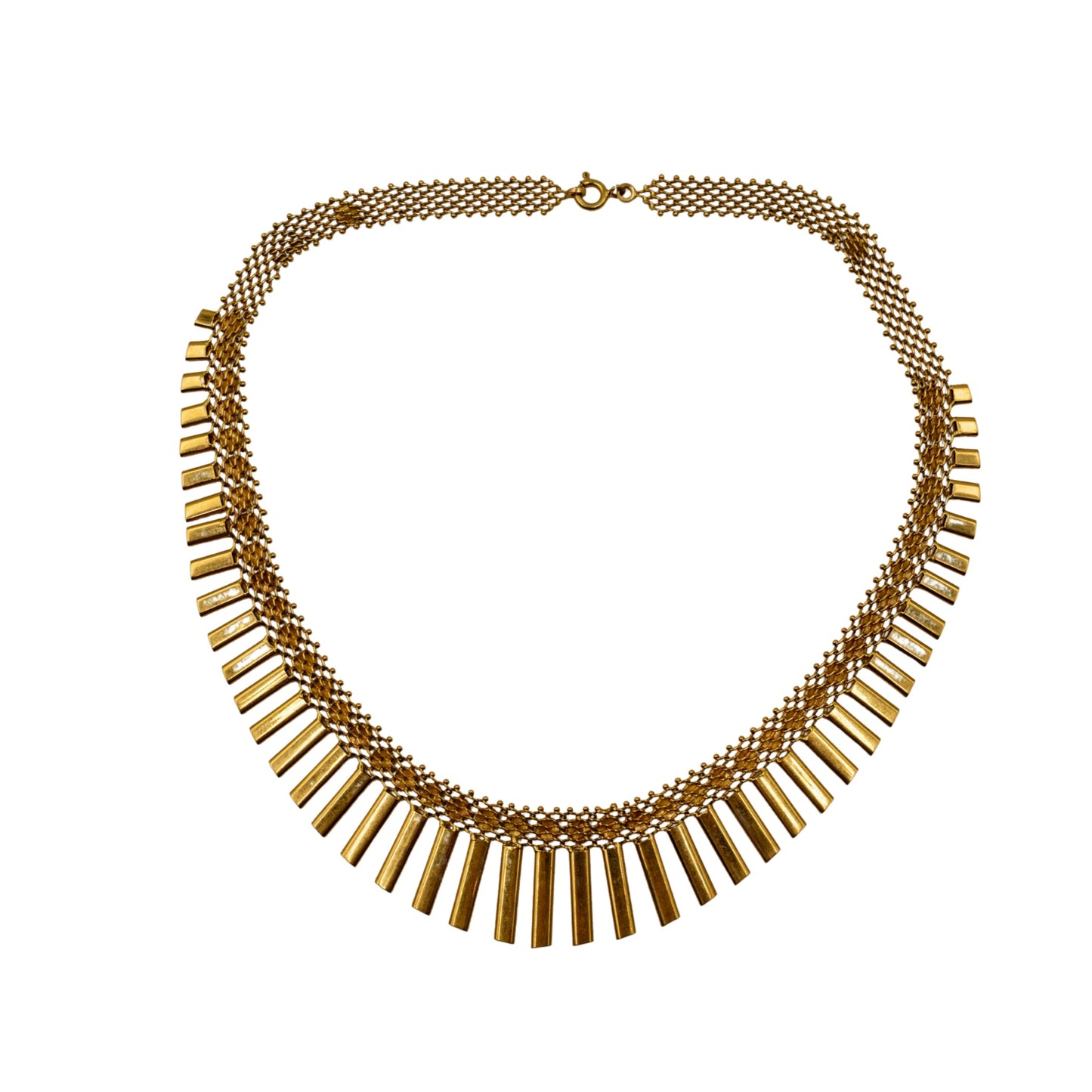 Vintage 18ct Gold Tassel Collar Necklace