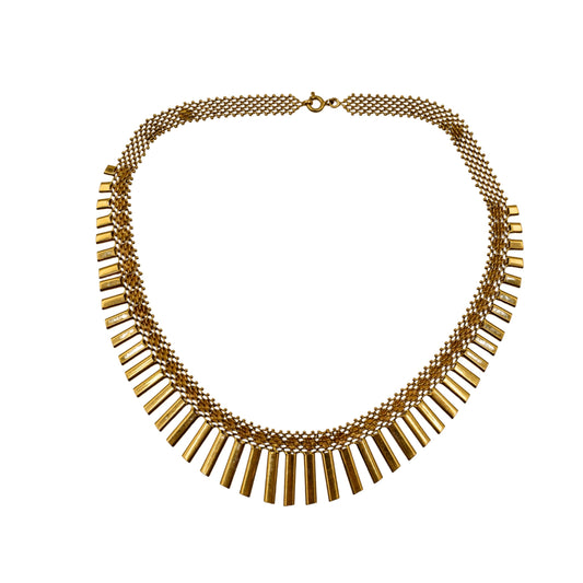 Vintage 18ct Gold Tassel Collar Necklace