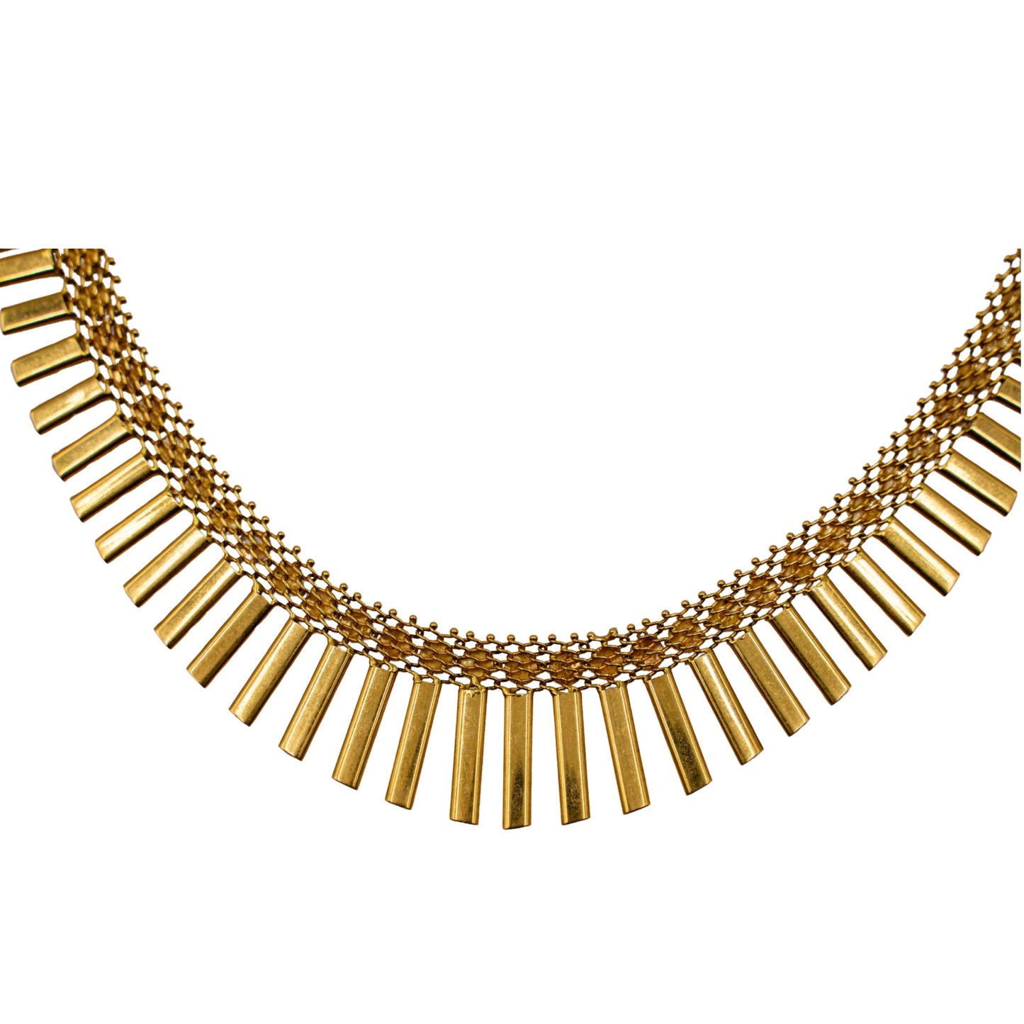 Vintage 18ct Gold Tassel Collar Necklace