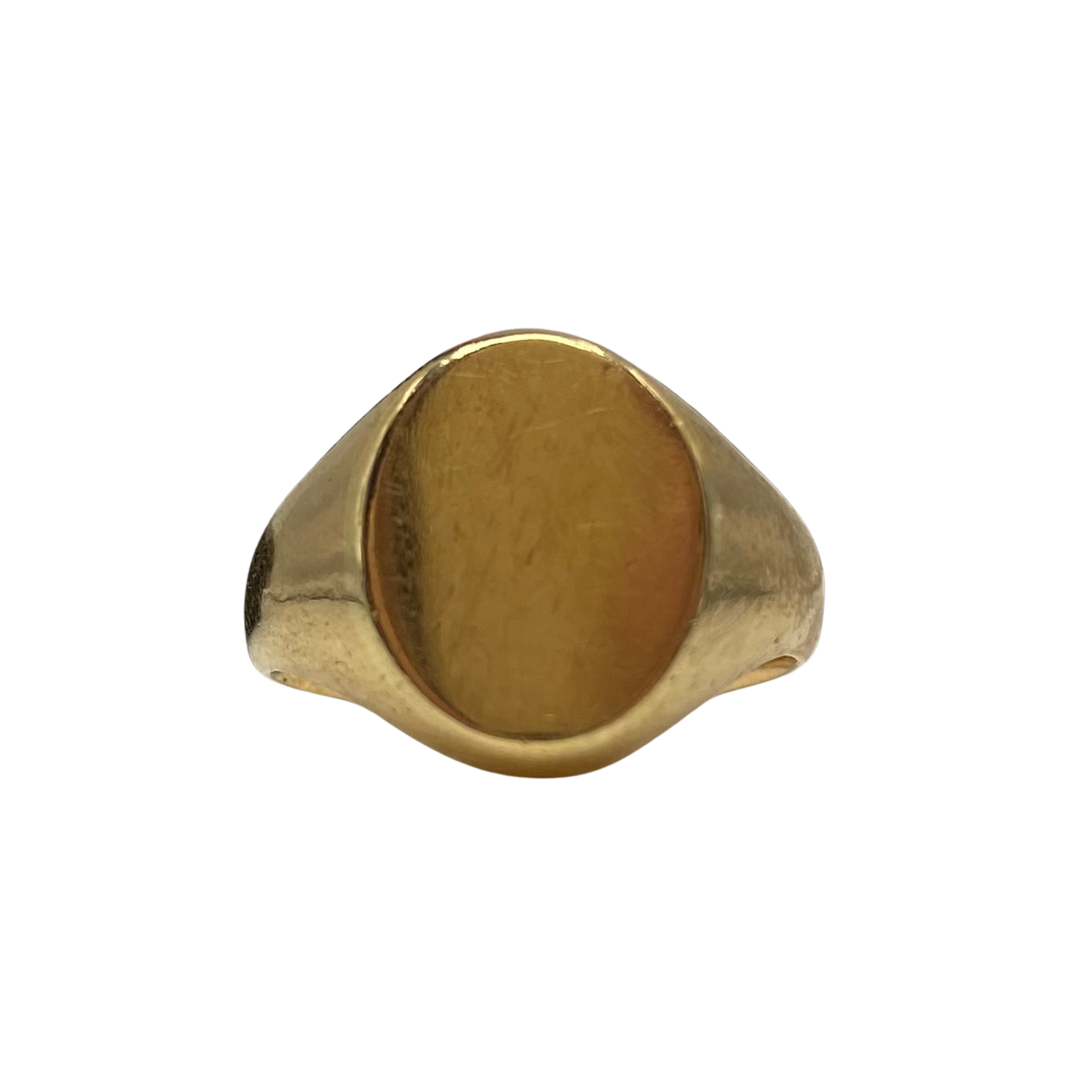 Edwardian 9ct Yellow Gold Oval Signet Ring