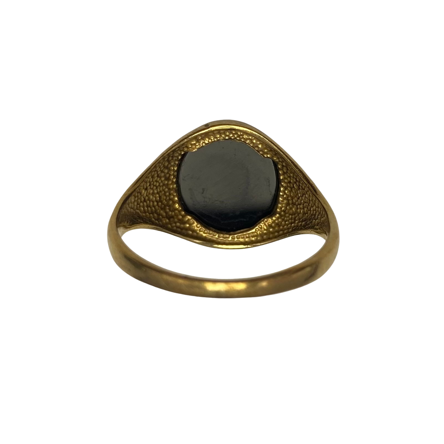 Vintage Onyx Signet Ring in 9ct Yellow Gold