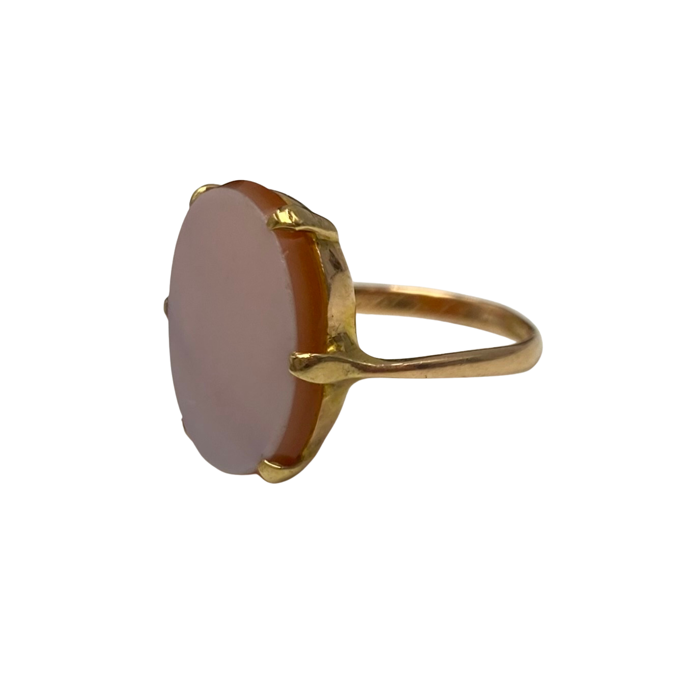 Victorian Agate Seal Ring in 9ct Yellow Gold