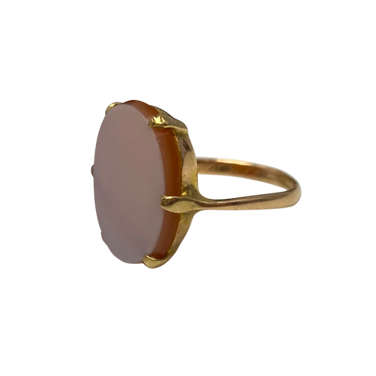 Victorian Agate Seal Ring in 9ct Yellow Gold