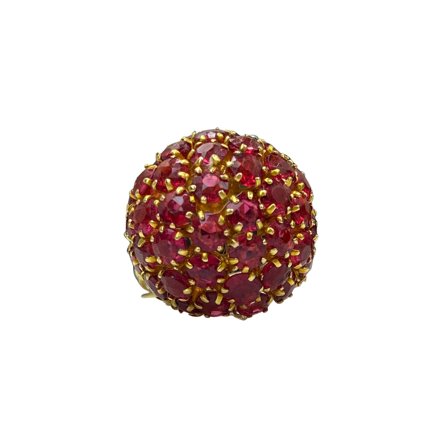 Victorian Ruby Dome Ring in 18ct Yellow Gold