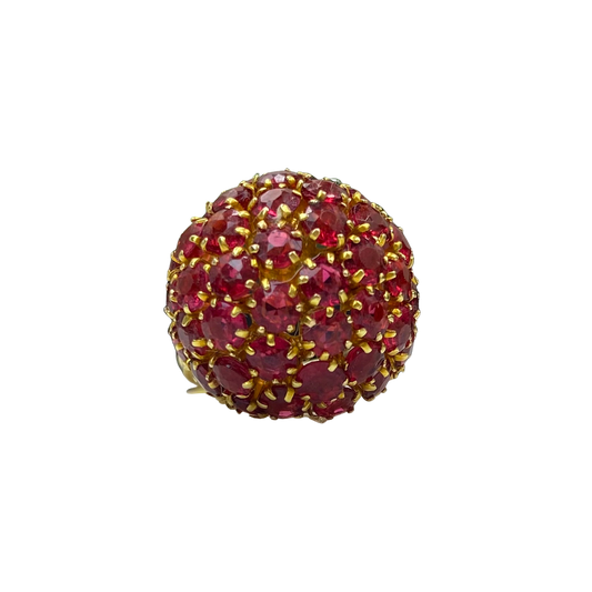 Victorian Ruby Dome Ring in 18ct Yellow Gold