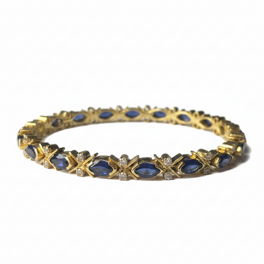 Vintage Sapphire Bracelet in 18ct Yellow Gold