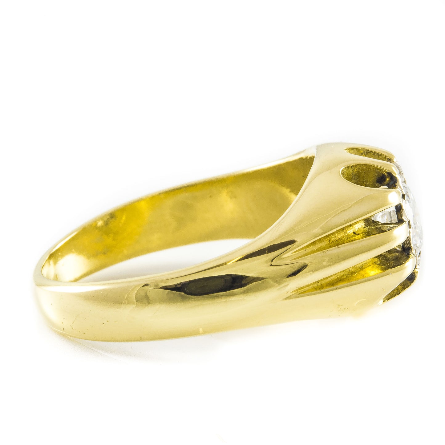 Gents Vintage Diamond Ring, 18ct yellow Gold